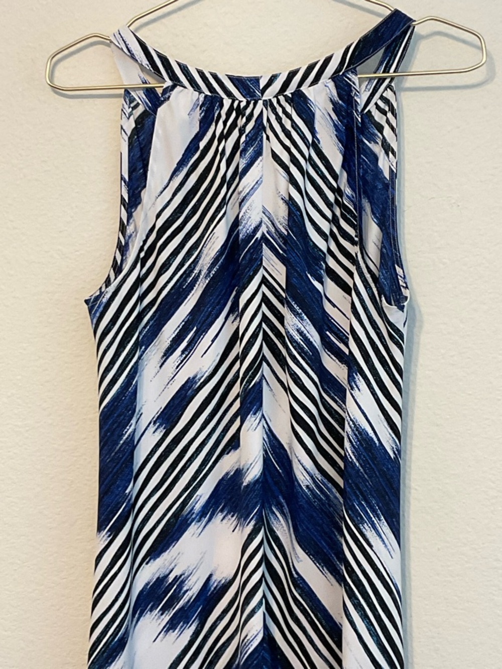 Tommy Bahama Navy & White Sleeveless Printed Maxi Dress - Picture 5 of 8